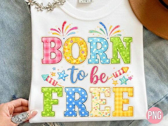 Born to Be Free Patriotic Patch PNG: A Versatile Asset for Modern Creators