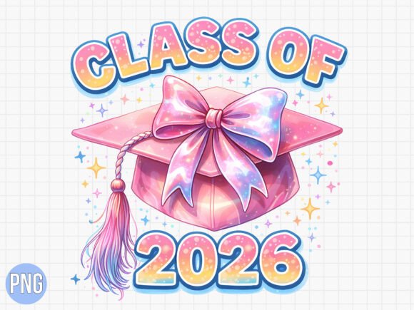 Class of 2026 Pink Bow Graduation PNG: Elevating Your Creative Projects