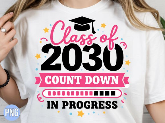 Class of 2030 Countdown: Premium PNG Design
