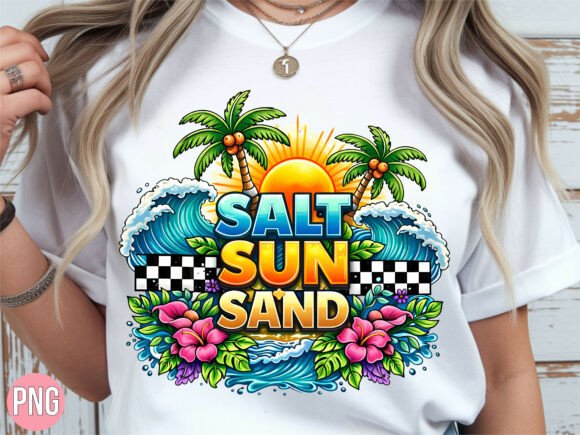 Elevate Your Summer Designs with the Tropical Salt Sun Sand Beach Summer PNG
