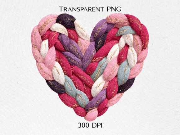 Evaluating the Braided Knit Heart PNG for Digital Design and Sublimation