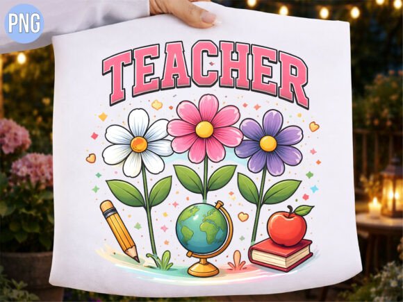 Evaluating the Teacher Floral Meadow School Globe PNG for Creative Projects
