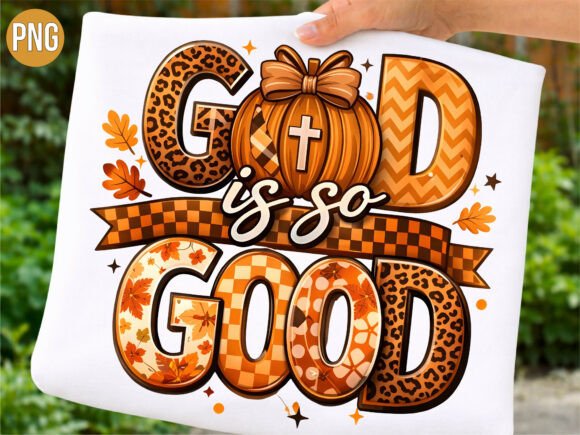 God is so Good Pumpkin Cross T-shirt PNG: A Versatile Design for Faith-Based Creators