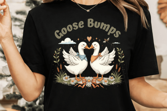 Goose Bumps Funny Goose T-Shirt PNG