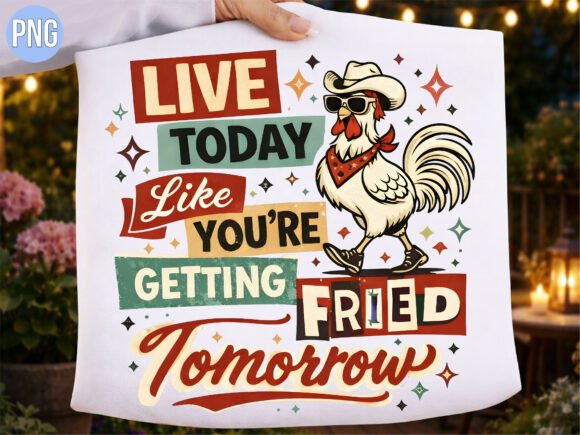 Live Today Like You’re Getting Fried PNG
