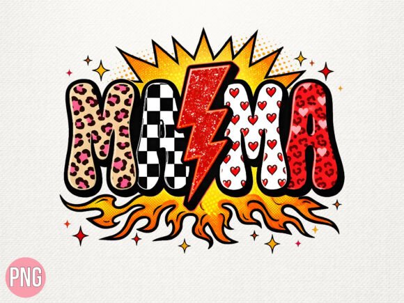 Rock Star Lightning Bolt Mama Retro PNG: A Guide for Designers and POD Sellers