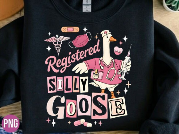 Strategic Branding with the Registered Silly Goose Nurse PNG Shirt Design
