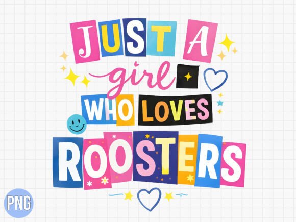 Unlocking Creative Potential with the Retro Just a Girl Who Loves Roosters PNG Design