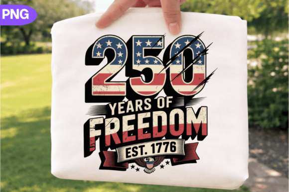USA 250 Years Patriotic PNG Design