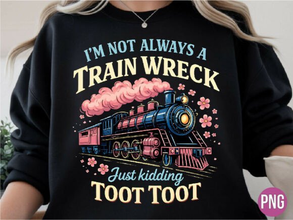 Why the Retro Train Wreck Funny Quote Shirt PNG Is a Game-Changer for POD Sellers